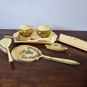 900. Vintage Dupont Vanity Brush Comb Personal Care Items Set